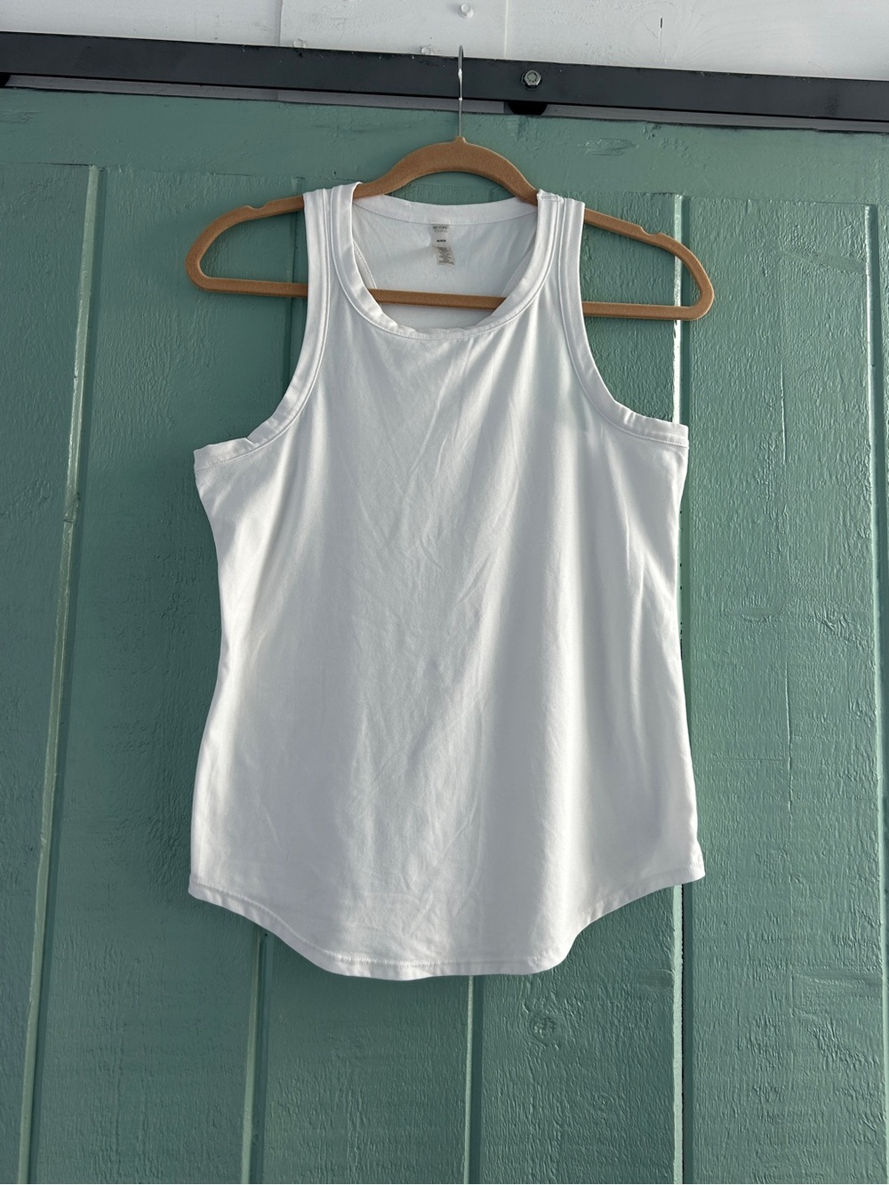 Made in USA Beyond Yoga White Featherweight Racerback Tank Top Shirt Medium